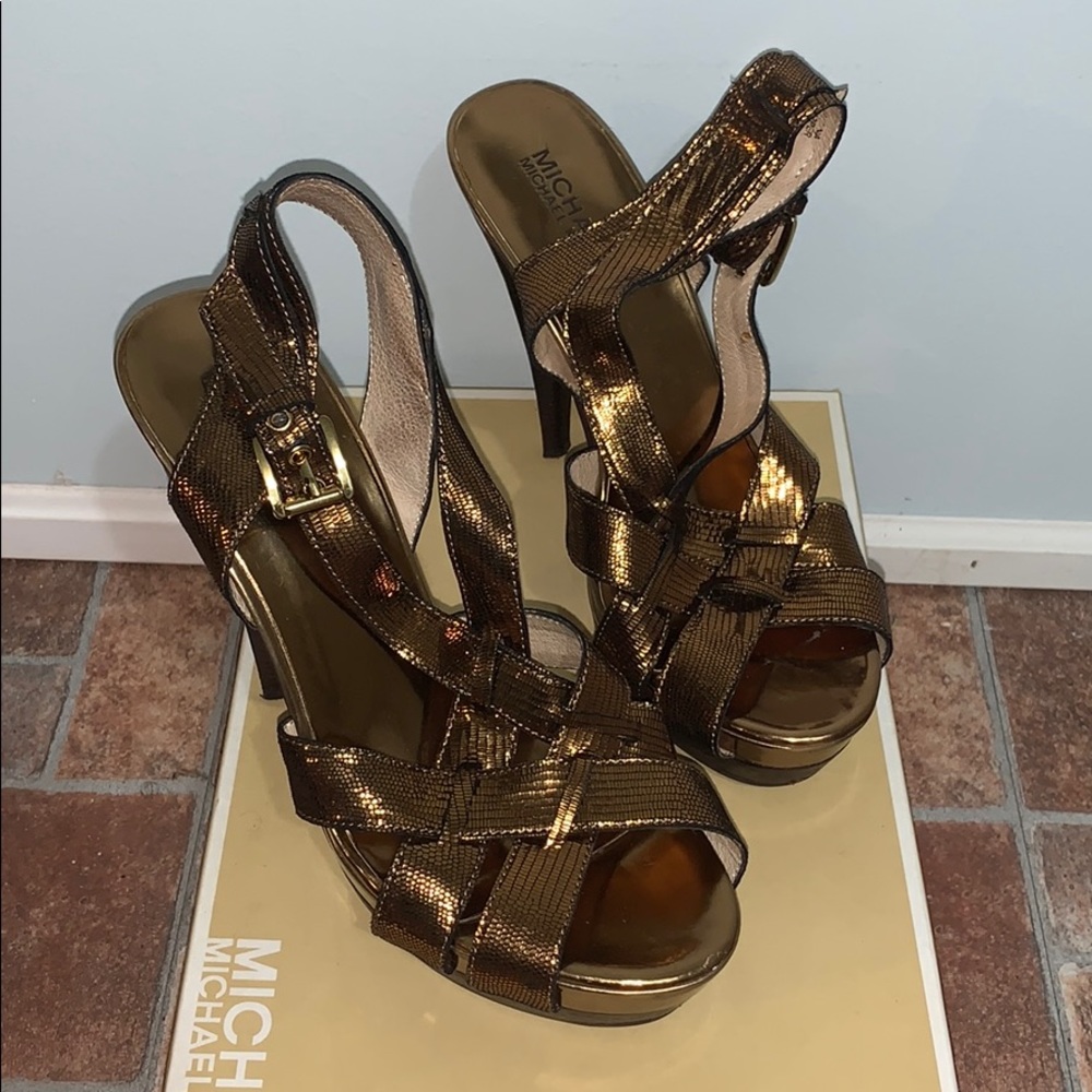Michael Kors Gold Heels